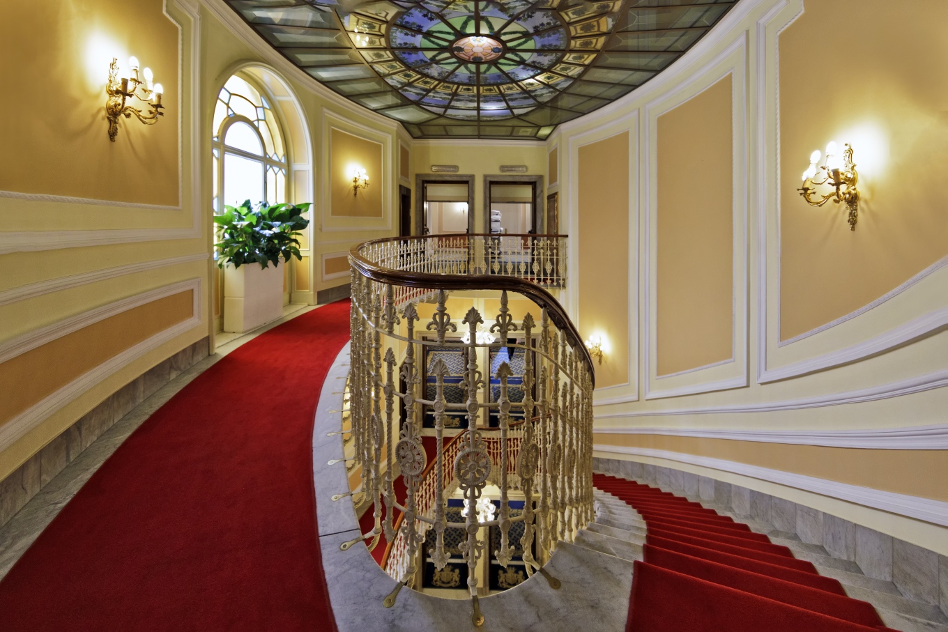 The oval stairwell