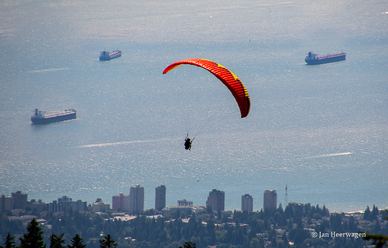 Jan HeerwagenParagliding Over Vancouver