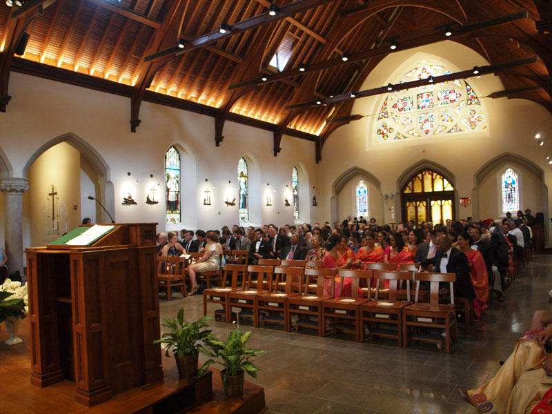 Inside Dahlgren Chapel, Georgetown University, Washington, DC