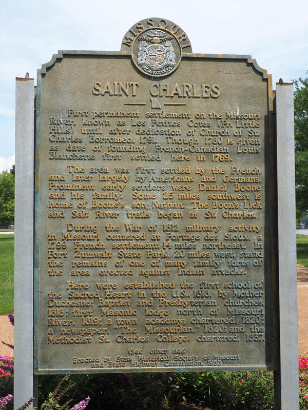 Some of the story of St. Charles, just outside St. Louis