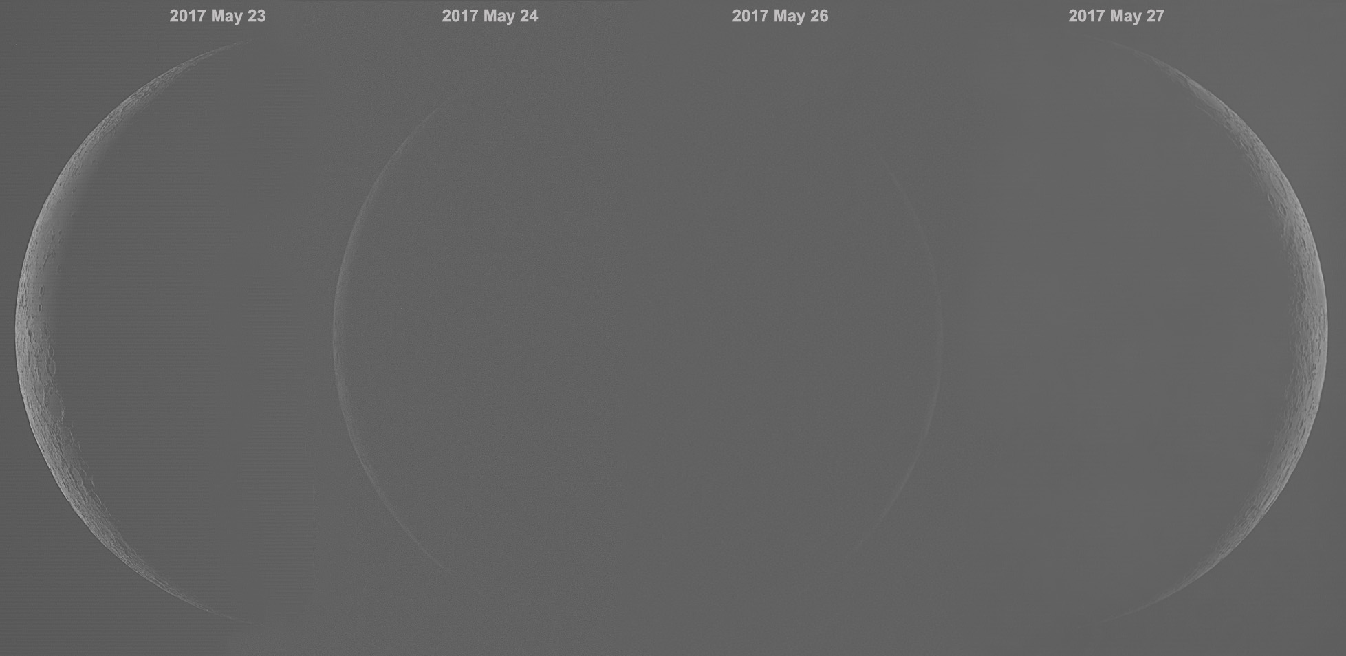 Four Crescent Moons In Five Days