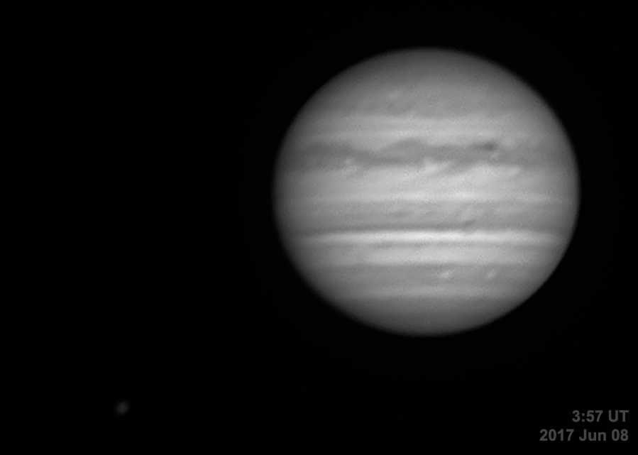 Jupiter With Io, Ganymede, Callisto: One Hour, 6/8/18