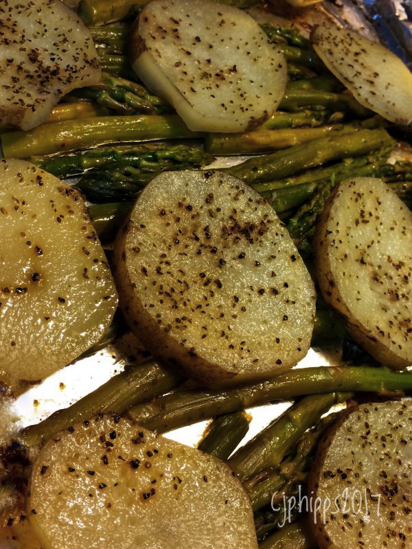 Oven-Roasted Asparagus & Potatoes