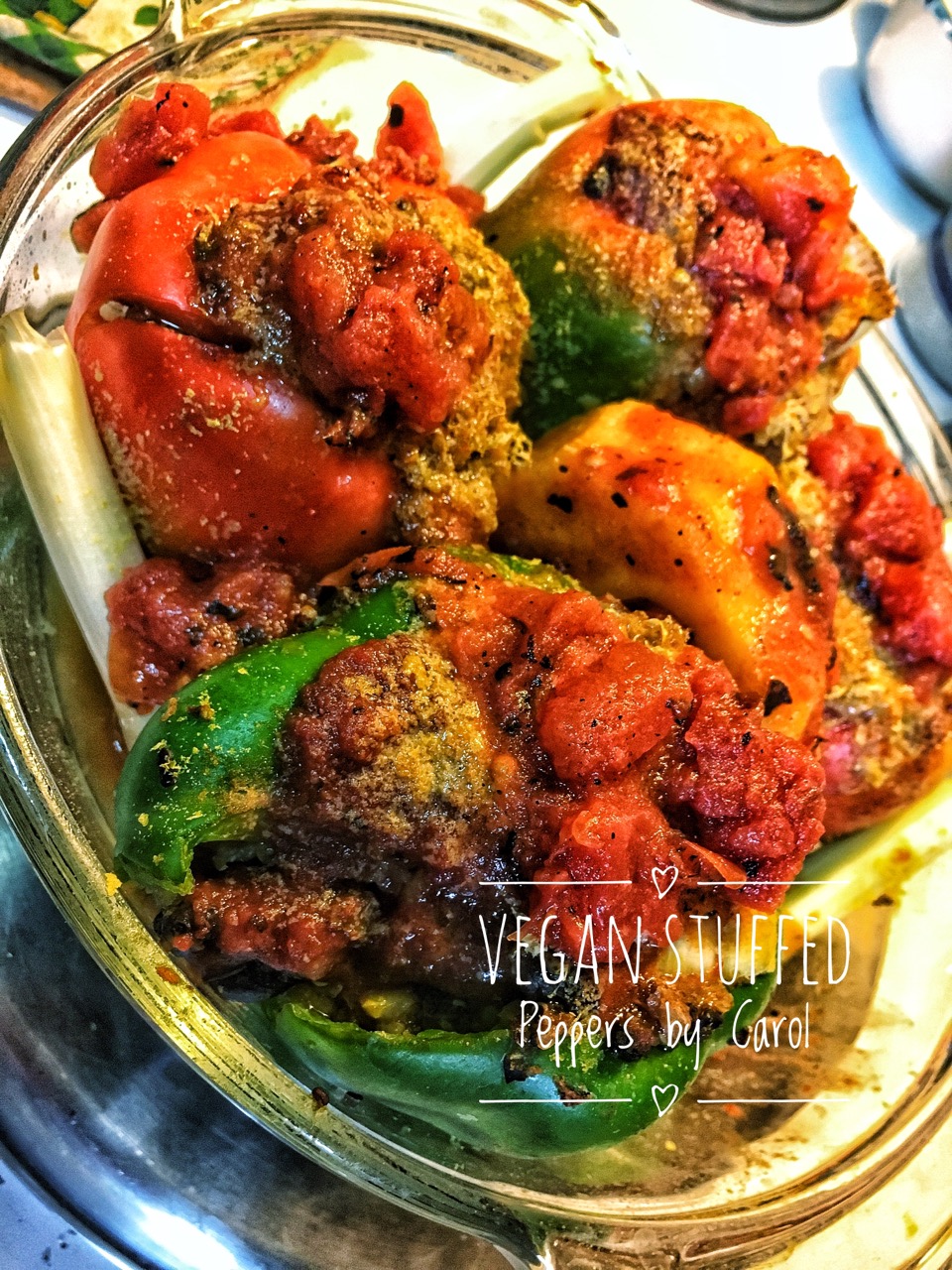 Stuffed Bell Peppers (Meatless)