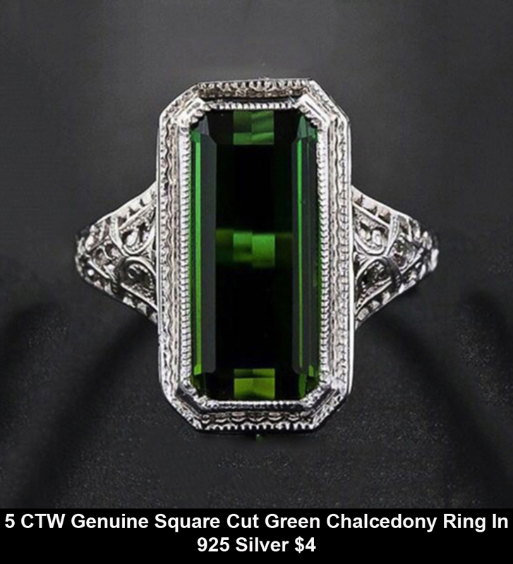 5 CTW Genuine Square Cut Green Chalcedony Ring In 925 Silver $4.jpg