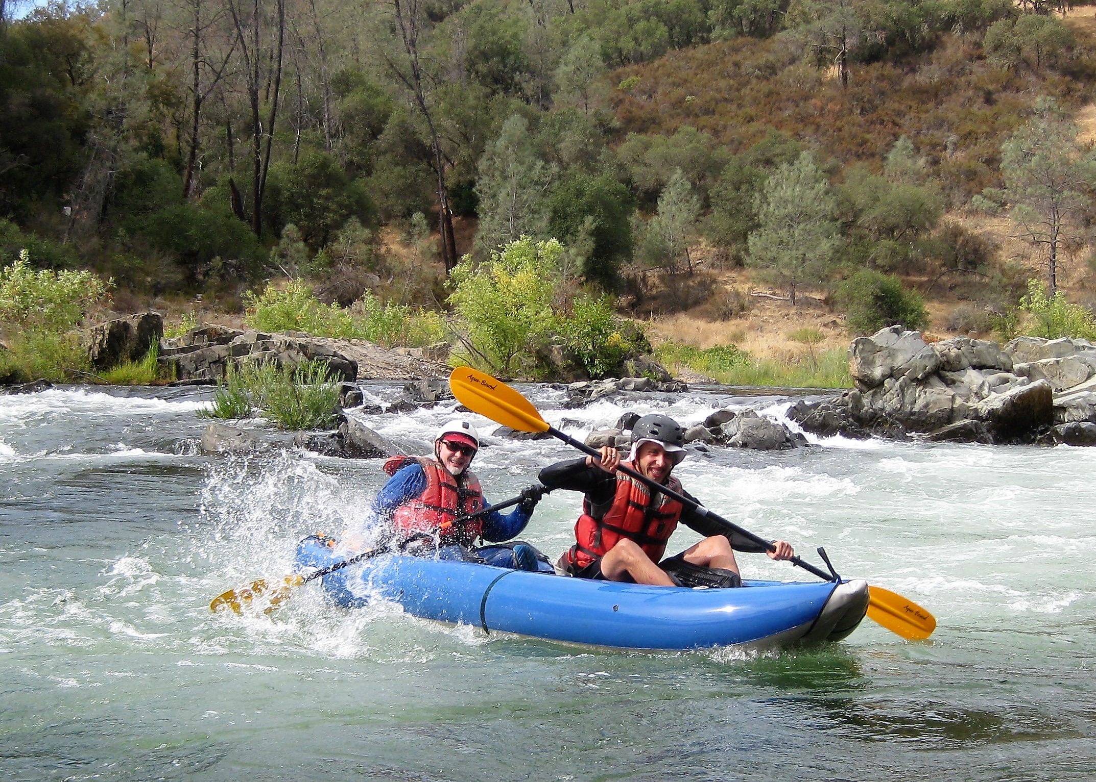 Lee Schmelter and Dani Lyra Having Just Bested Satans Cesspool in the American River Gorge 