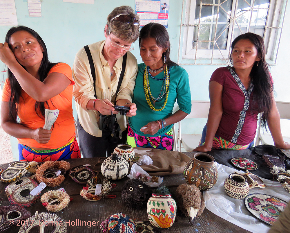 Embera women with Michele