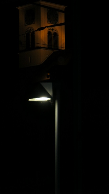 A streetlight , in Hergiswil