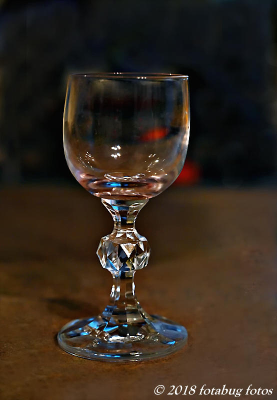 Wine Glass in Low Light