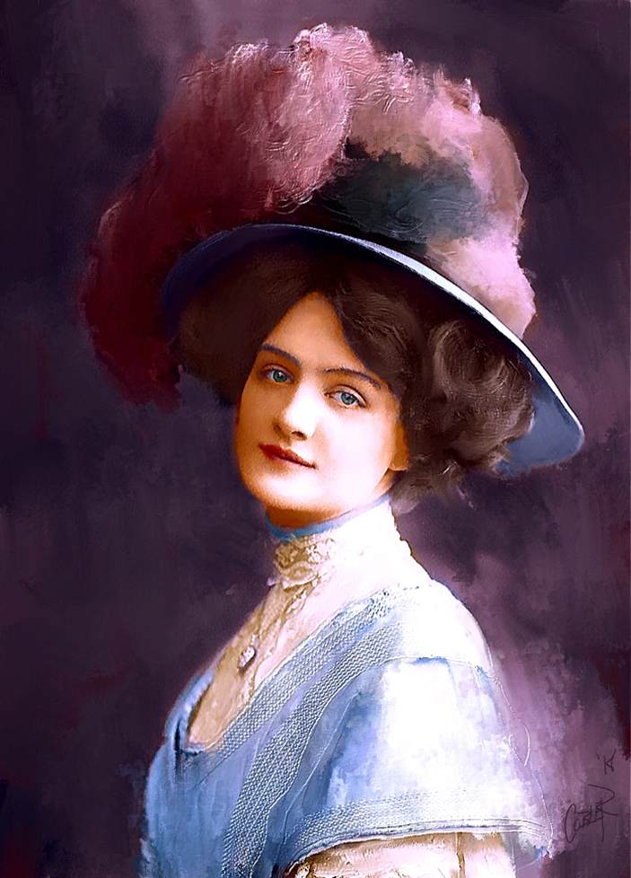 Woman With Hat And Plumes 