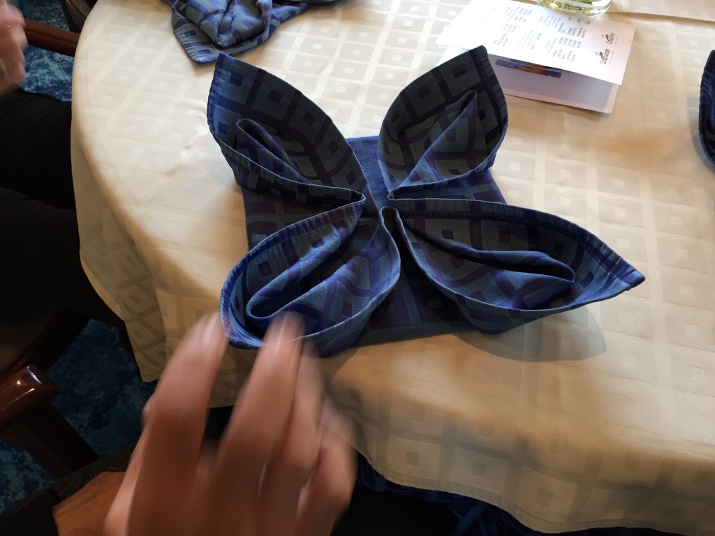 Successfully folded Napkin
