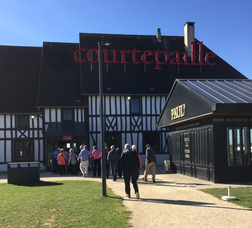 Our first restaurant on the way to Caen