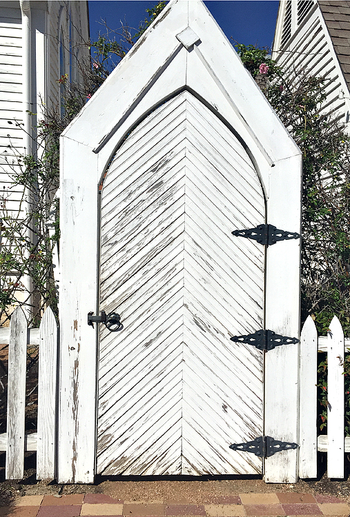 White church gate, Georgetown, TX