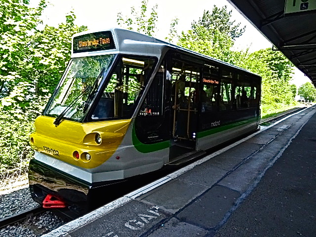 A train bus (rail and road) at the Stourbridge Junction