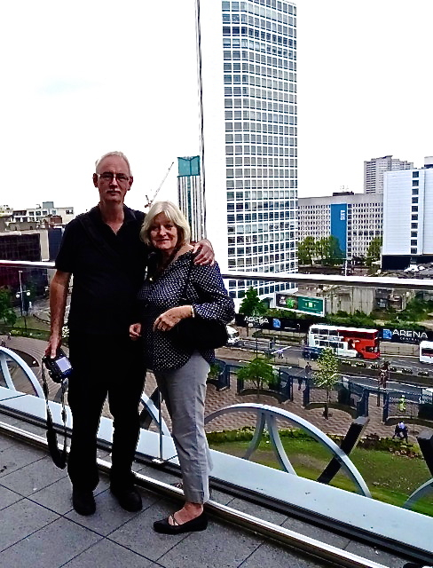 On a terrace at the new Birmingham City Library