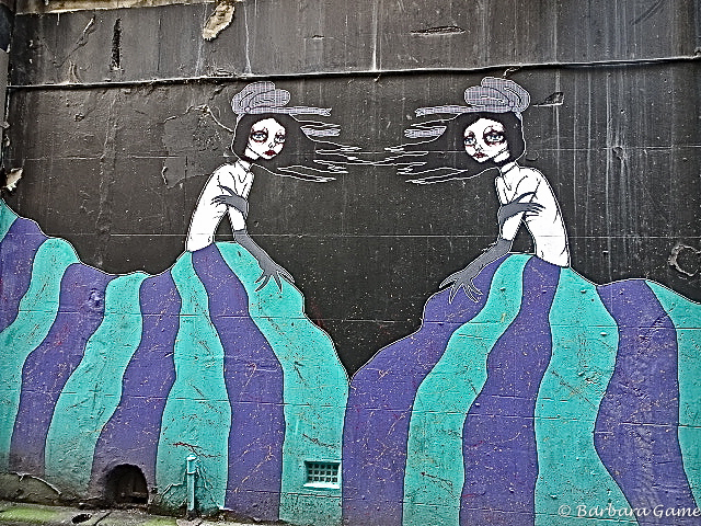 22.  A painted surface -  Laneway Street Art