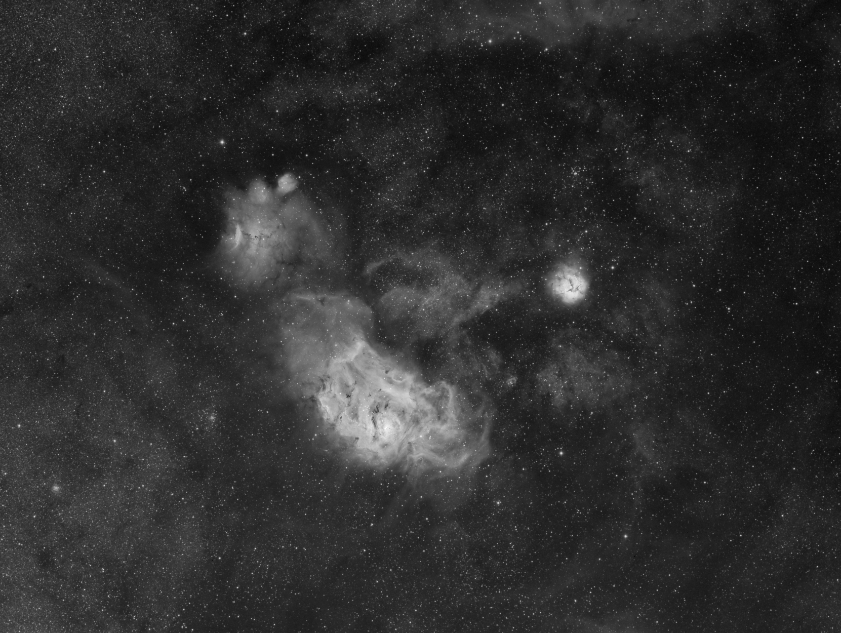 M8 and M20 in Ha