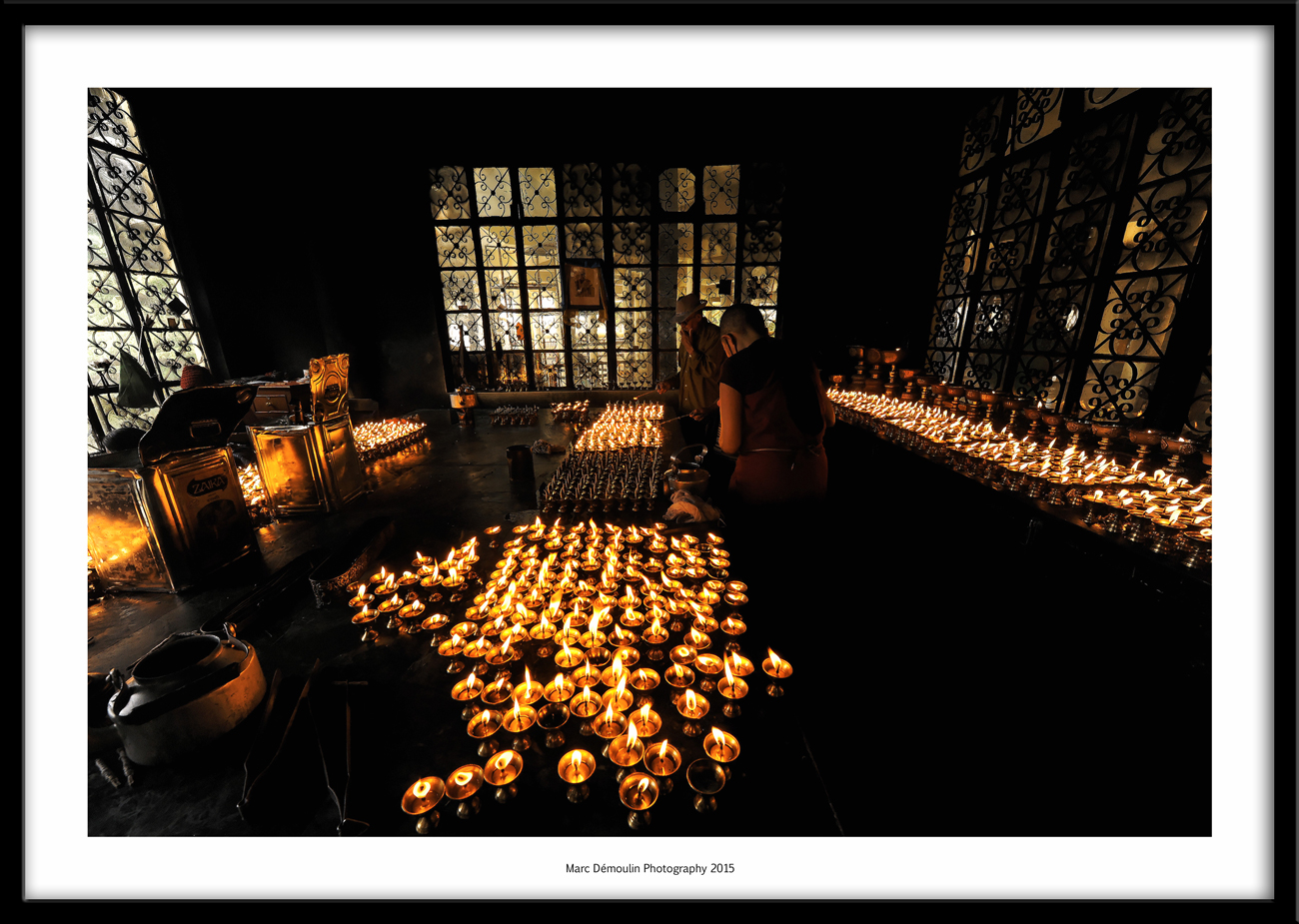 Candles room in the Tsuglagkhang temple, Dharamsala, India 2015
