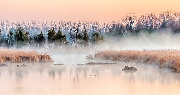 Misty Otter Creek At Sunrise DSCN06038-40