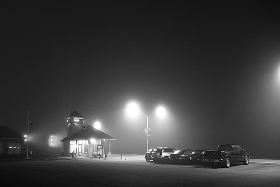 VIA Rail Station In Fog P1190510