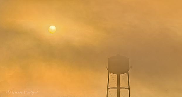 Fogged Sun & Water Tower P1320493-9