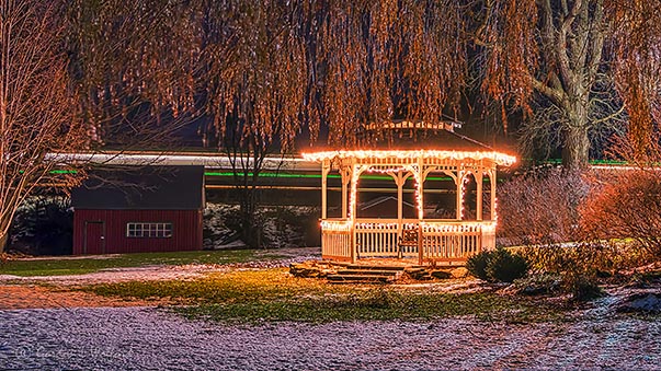 Passing Train  Beyond Holiday Gazebo P1360319-25
