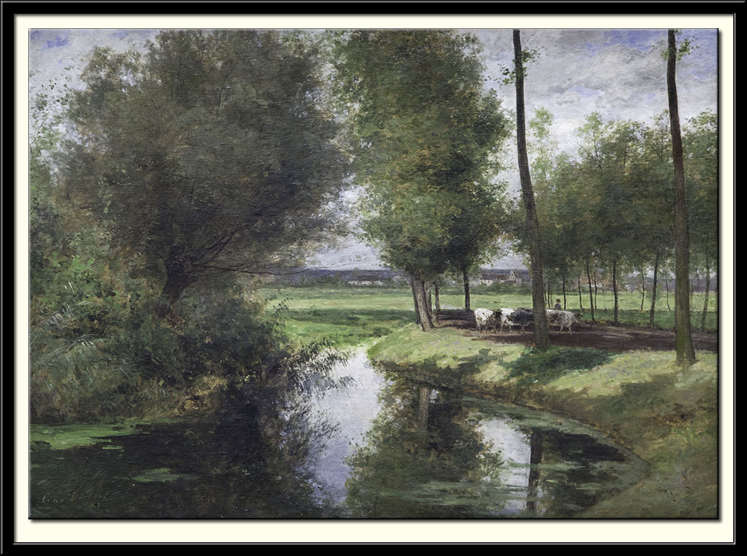 Landscape by the River Lys or The Road to the Patiintie in Ghent, 1863