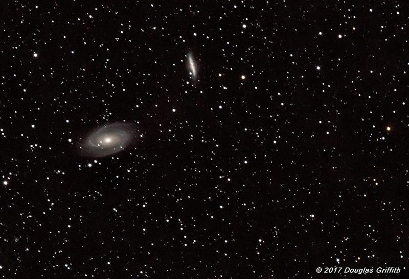 Bodes Galaxy (Messier 81; M81; NGC 3031) and Cigar Galaxy (Messier 82; M82; NGC 3034)