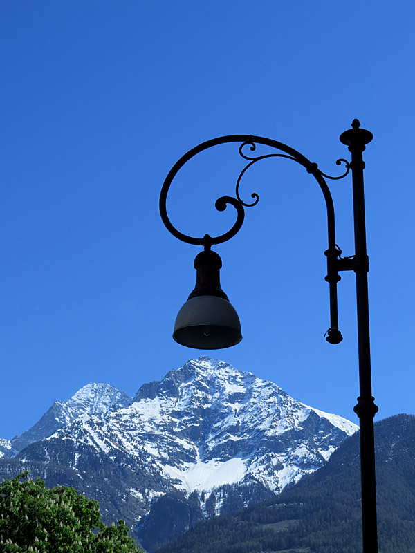 Aoste, cerne par les Alpes