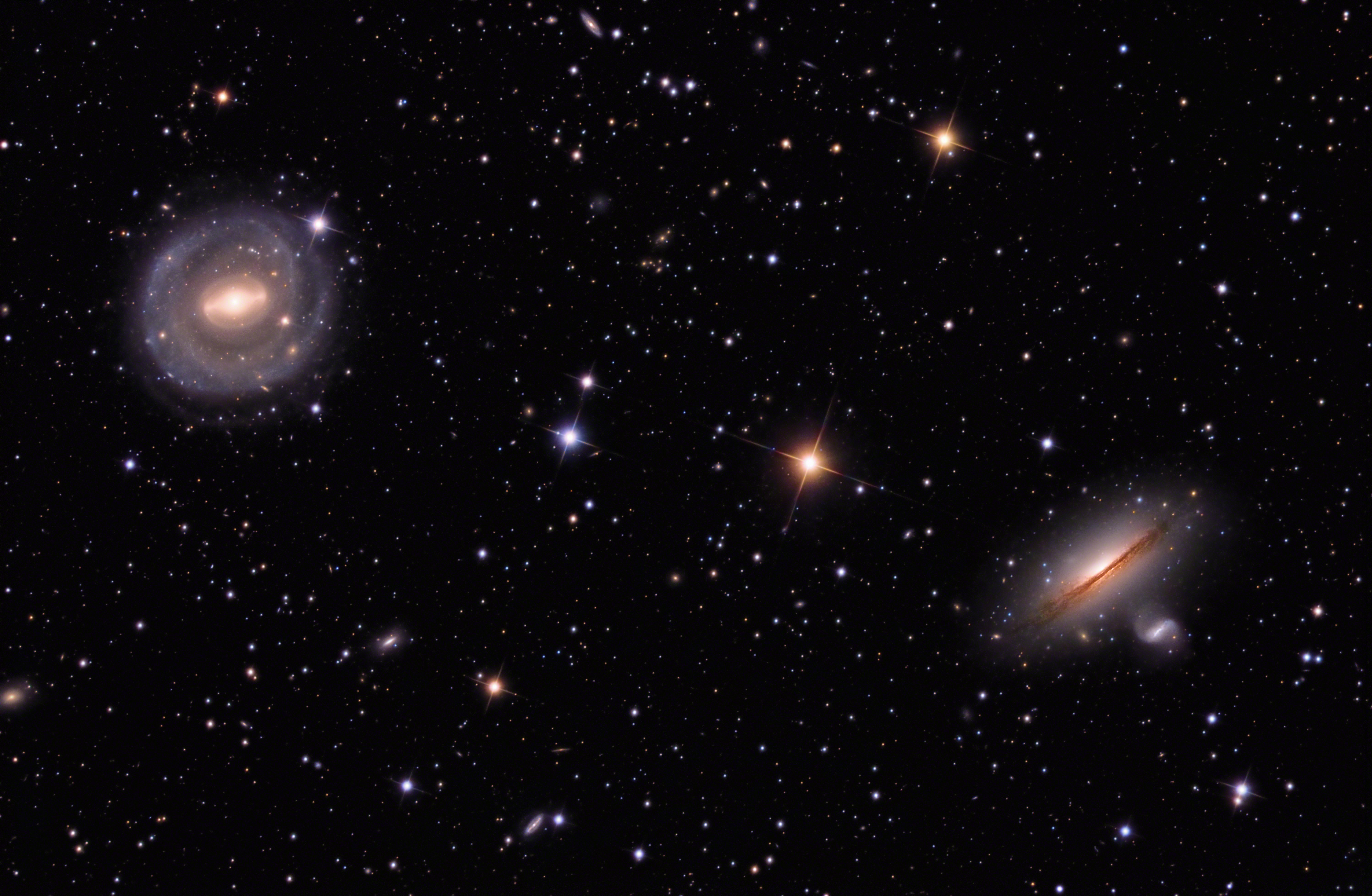 NGC 5101 and NGC 5078 Up Close