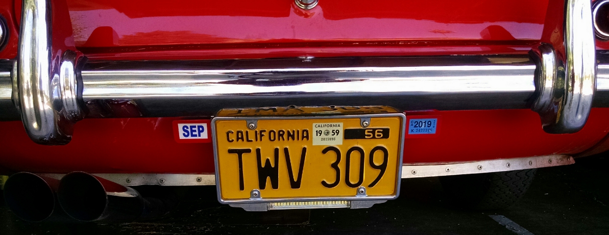 Backup Light below License frame