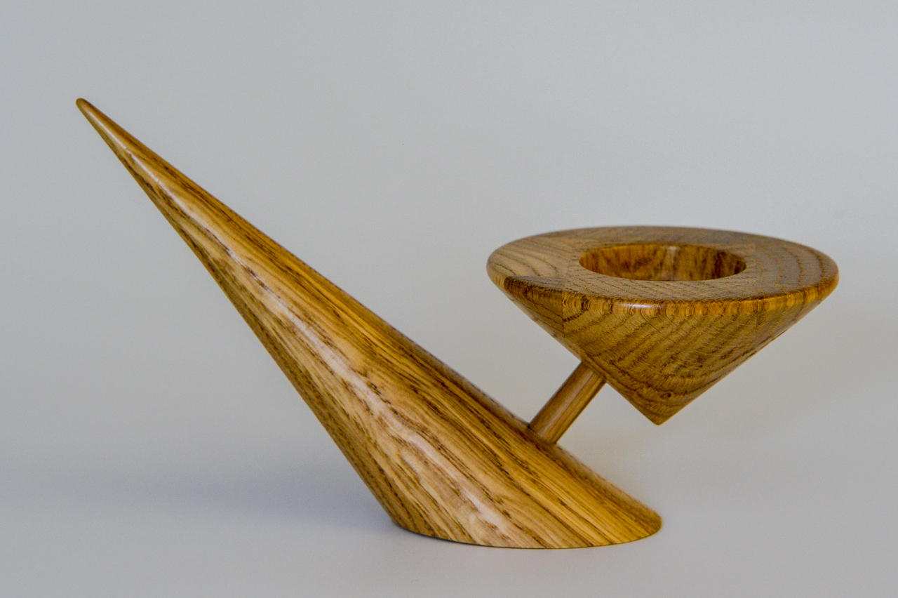 Oak Candle Holder