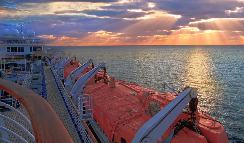 Sunset at sea
