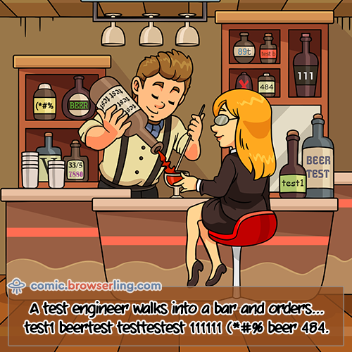 Test Engineer - Jokes about programmers, web development, and web browsers