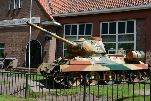 Captured Russian T-34 repainted for use by the German Wehrmacht