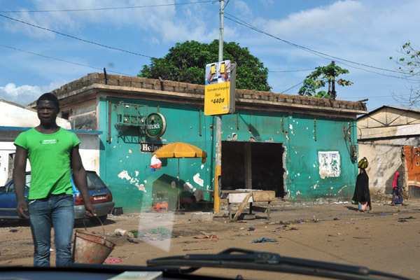 A seemingly abandoned bar, Conakry