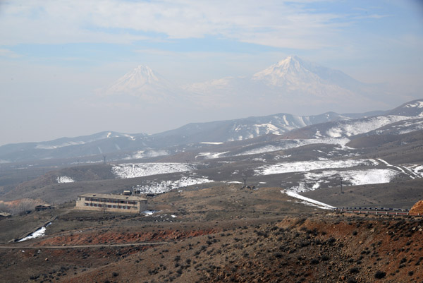 View back towards Mount Ararat in Turkey