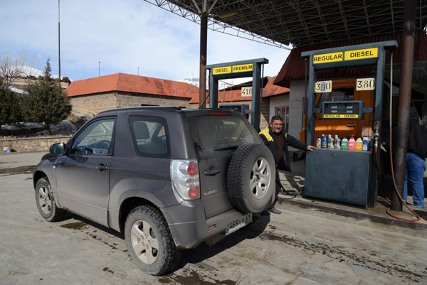 Fueling at an Armenian petrol station