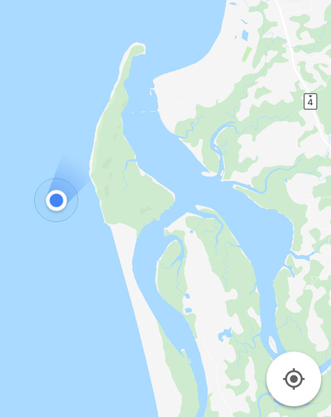 Location of the Thai Muang Wreck