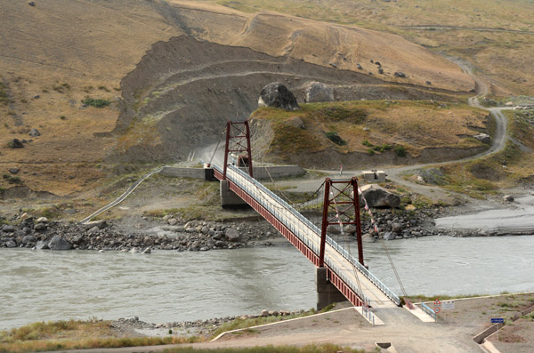 New international bridge across the Panj River linking Tajikistan and Afghanistan at Kishti Poyen, Tajikistan 
