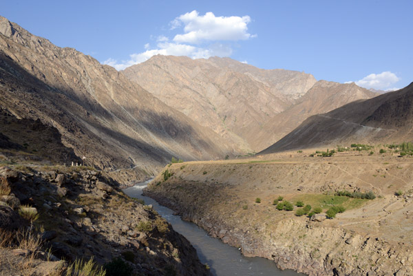 Panj River from the Pamir Highway, Darvoz district