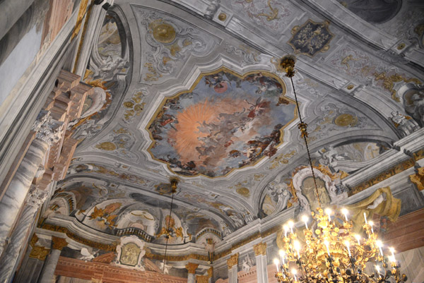 Ballroom with fresco Chariot of Apollo by Giovanni Battista Crosato, 1753