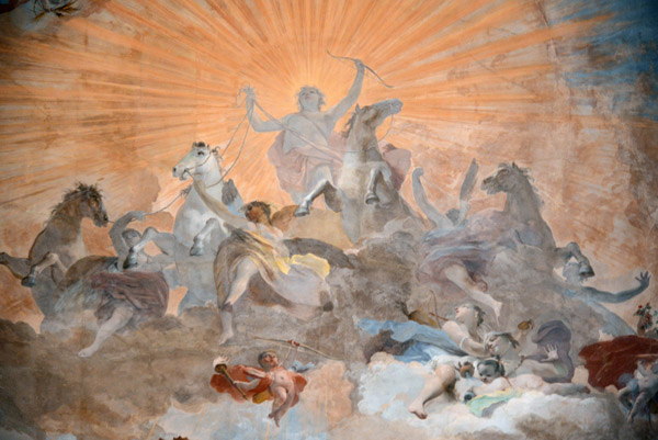 Detail of Apollo Riding his Chariot by Giovanni Battista Crosato, Grand Salon