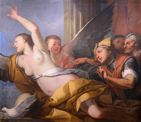 Le Muse che fuggono dal palazzo di Pireneo - The Muses fleeing from the palace, Giulio Carpioni (1613-1679)