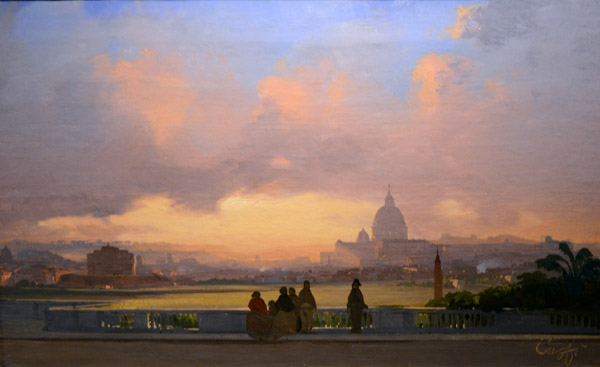 Veduta di Roma dal Pincio - View of Rome from the Pincio, Ippolito Caffi (1809-1866)