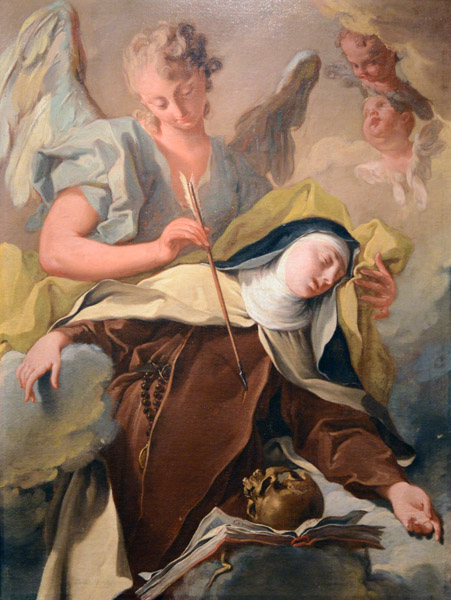 S. Teresa sostenuta da un angelo - St. Teresa supported by an angel, Giambattista Pittoni (1687-1767)