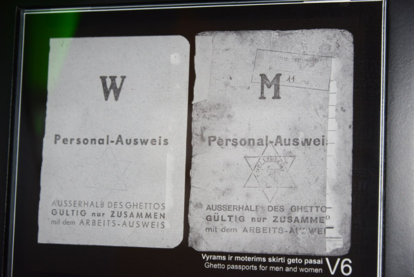 Ghetto passports for Jewish men and women