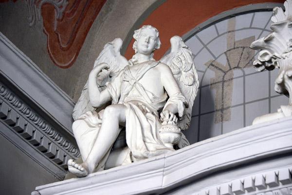 Angel over the entrance to the Chapel of St Anne
