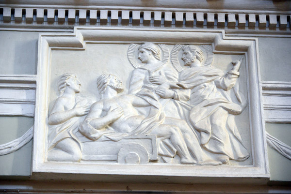 Relief carving over the southern door, Church of St Johns, Vilnius University