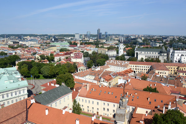 View north from the tower of St. Johns Church, Vilnius University 